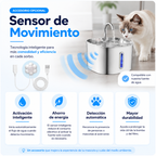 Fuente Automática de Acero Inoxidable 2.2L para Perros y Gatos