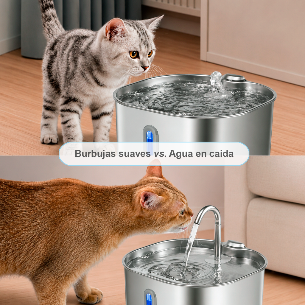 Fuente Automática de Acero Inoxidable 2.2L para Perros y Gatos