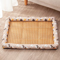 Pet Summer Mat Cute Dog Cooling Sofa Breathable Small Dog Bed Cushion Moistureproof Rattan Wear Cat Mat Accessories
